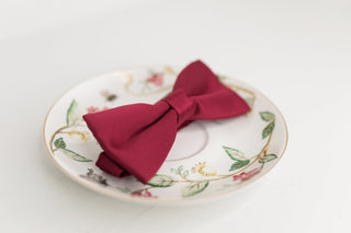 Burgundy Bow Tie - The Hat Hive
