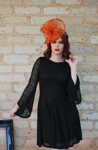 Burnt Orange Fascinator the Taylor - The Hat Hive