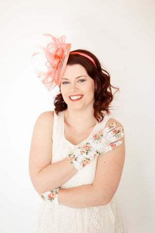 Coral Pink Fascinator " the Kenni" - The Hat Hive