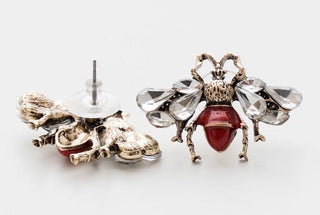 CRYSTAL RETRO BEE EARRINGS - The Hat Hive