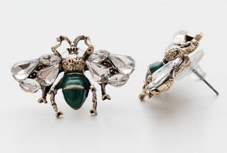 CRYSTAL RETRO BEE EARRINGS - The Hat Hive
