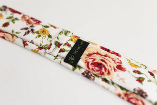 Floral Neck Tie - Red & yellow - The Hat Hive