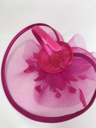 Fuchsia Pink Fascinator " The Celeste" - The Hat Hive