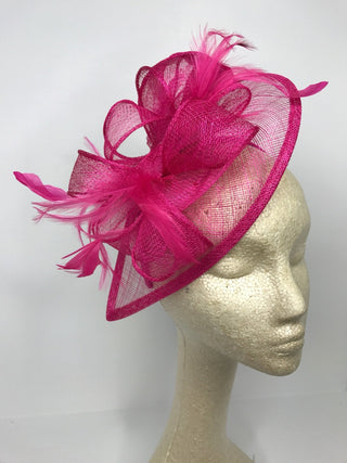 Fuchsia Pink Fascinator - " The Kenni" - The Hat Hive