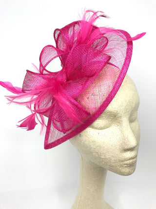 Fuchsia Pink Fascinator - " The Kenni" - The Hat Hive