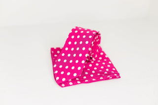 Fuchsia Pink Polka Dot Tie - The Hat Hive