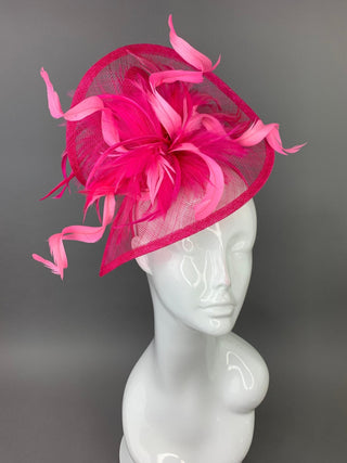 Fuschia and light pink Fascinator - The Hat Hive