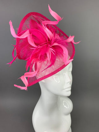 Fuschia and light pink Fascinator - The Hat Hive