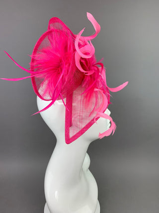 Fuschia and light pink Fascinator - The Hat Hive