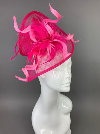 Fuschia and light pink Fascinator - The Hat Hive