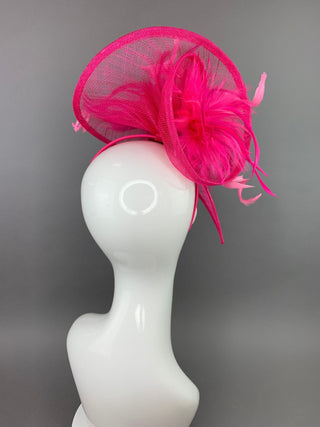 Fuschia and light pink Fascinator - The Hat Hive
