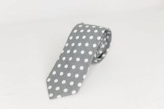Gray Pink Polka Dot Tie - The Hat Hive