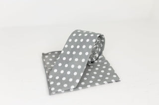 Gray Pink Polka Dot Tie - The Hat Hive
