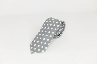 Gray Pink Polka Dot Tie - The Hat Hive