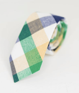 GREEN AND BLUE PLAID NECK TIE - The Hat Hive