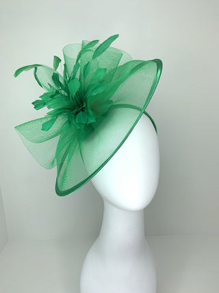 Green Mesh Fascinator - The Hat Hive