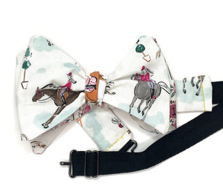 Horse Jockey Derby Theme Mens Reversible Bow Tie - The Hat Hive