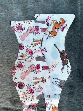 Horse Jockey Derby Theme Mens Reversible Bow Tie - The Hat Hive