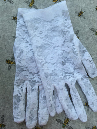 White Lace Gloves