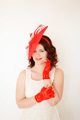 Red Lace Gloves