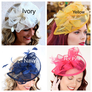 light Pink Fascinator, Tea Party Hat, Church Hat, Derby Hat, Fancy Hat, Pink Hat, Wedding Hat, British Hat, Coral Hat