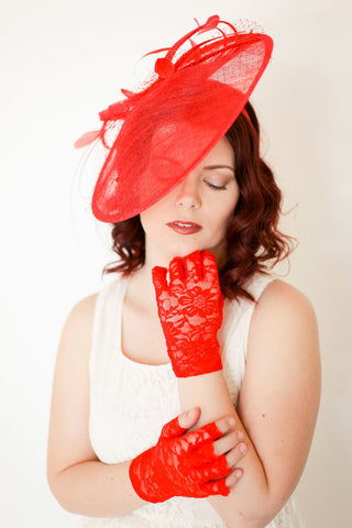 Red Lace Gloves