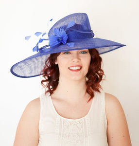 Royal Blue Derby Hat