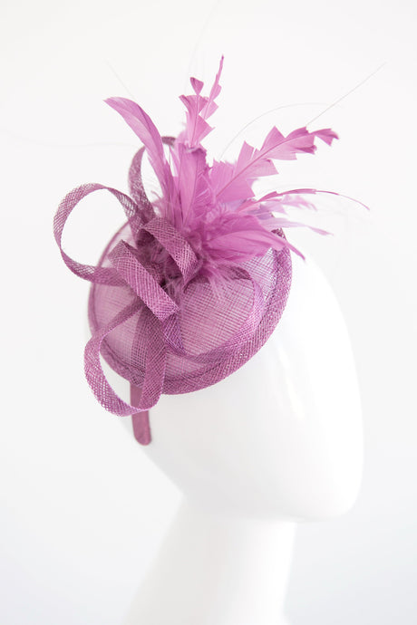 The Haleigh Lavender Purple Fascinator, Women's Tea Party Hat, Church Hat, Derby Hat, Fancy Hat, Purple Hat, Cocktail Hat, British Hat