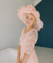 Load image into Gallery viewer, Peach pink Kentucky Derby Hat