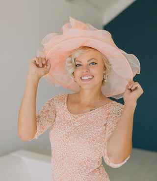 Peach pink Kentucky Derby Hat