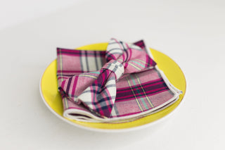 Multi Color Plaid Bow Tie