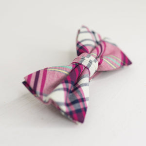 Multi Color Plaid Bow Tie