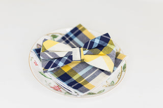 Multicolor Plaid Bow Tie