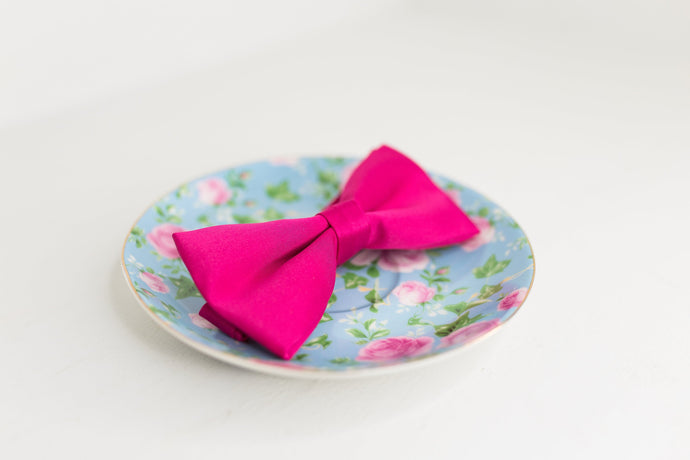 Fuchsia Pink Bow Tie