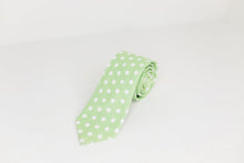 Load image into Gallery viewer, Pastel Green Polka Dot Tie