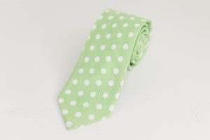 Pastel Green Polka Dot Tie