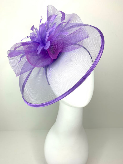 Lilac Fascinator, Derby Hat, Tea Party Hat, Church Hat, Kentucky Derby, British Hat, Wedding Hat Plum Purple, The Celeste, The Hat Hive