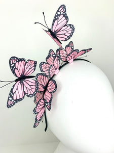 Light Pink Butterfly Fascinator