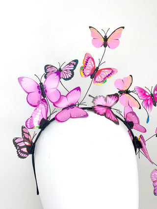 Shades of Pink Butterfly Fascinator, butterfly hat, Tea Party Hat, Church Hat, Derby Hat, Fancy Hat, Pink Hat, Tea Party Hat, wedding hat