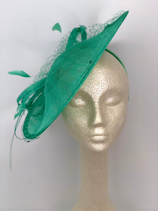 Jade Green Fascinator Hatinator Derby Hat, Womens Tea Party Hat, Church Hat, Derby Hat, Fancy Hat, Royal Hat, Tea Party Hat, weddin