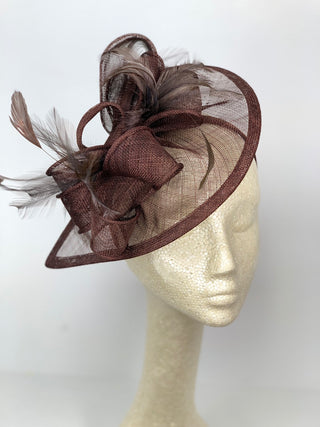 The Kenni Fascinator, Mocha Brown Fascinator, Womens Tea Party Hat, Church Hat, Derby Hat, Fancy Hat, British Hat, Royal Hat