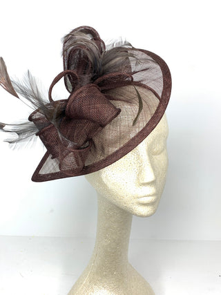 The Kenni Fascinator, Mocha Brown Fascinator, Womens Tea Party Hat, Church Hat, Derby Hat, Fancy Hat, British Hat, Royal Hat