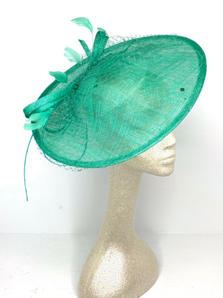 Jade Green Fascinator Hatinator Derby Hat, Womens Tea Party Hat, Church Hat, Derby Hat, Fancy Hat, Royal Hat, Tea Party Hat, weddin