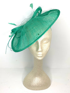 Jade Green Fascinator Hatinator Derby Hat, Womens Tea Party Hat, Church Hat, Derby Hat, Fancy Hat, Royal Hat, Tea Party Hat, weddin