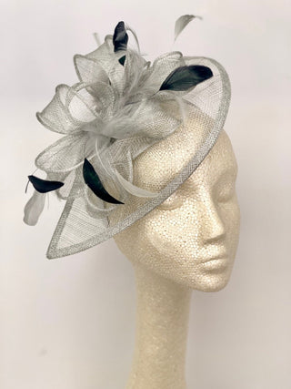 The Kenni Fascinator, Grey and Black Fascinator, Black Hat, Womens Tea Party Hat, Church Hat, Derby Hat, Fancy Hat, Tea Party Hat, wedding h