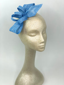 Blue Fascinator, Women&#39;s Kentucky Derby Hat, Church Hat, Derby Hat, Fancy Hat, Light Blue Hat, Tea Party Hat, wedding hat for women