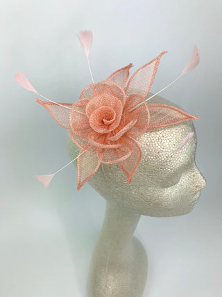 Light Pink Fascinator, Tea Party Hat, Church Hat, Derby Hat, Fancy Hat, Pink Hat, Tea Party Hat, wedding hat