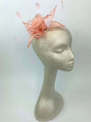 Light Pink Fascinator, Tea Party Hat, Church Hat, Derby Hat, Fancy Hat, Pink Hat, Tea Party Hat, wedding hat