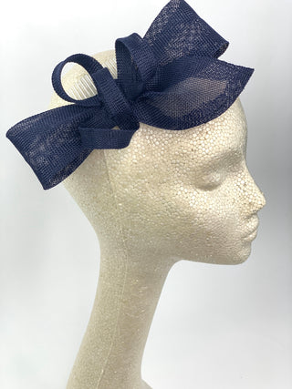 Navy Blue Fascinator, Womens Tea Party Hat, Church Hat, Derby Hat, Fancy Hat, Navy Blue Hat, Tea Party Hat, wedding hat