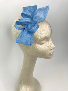 Blue Fascinator, Women&#39;s Kentucky Derby Hat, Church Hat, Derby Hat, Fancy Hat, Light Blue Hat, Tea Party Hat, wedding hat for women